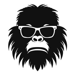cool monkey logo design vector illustrator