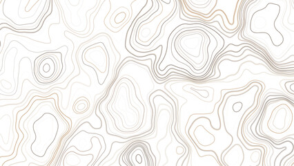 Brown on white contours vector topography stylized height of the lines. The concept of a conditional geography scheme and the terrain path.
