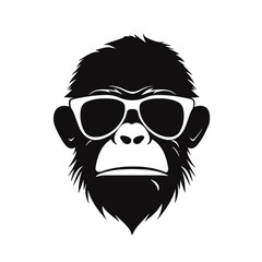 Monkey   head with sunglasses
