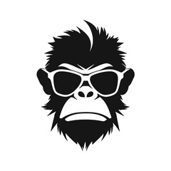 Monkey   head with sunglasses