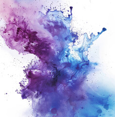 Abstract Watercolor Splash on Transparent Background