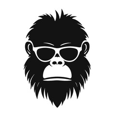 Monkey   head with sunglasses