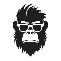 Monkey   head with sunglasses