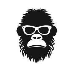 Monkey   head with sunglasses