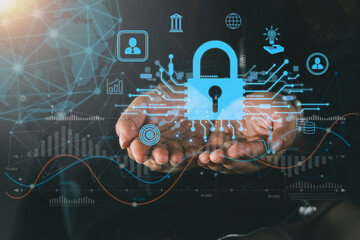 Ai technology. Business using network connection technology, share data, artificial intelligence by...