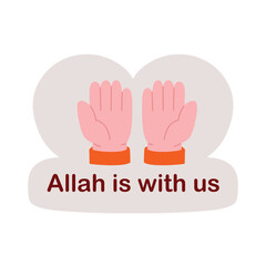 Islamic praying hands bismillah aamiin