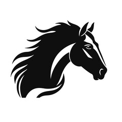 Fototapeta premium Horse head vector Silhouette 