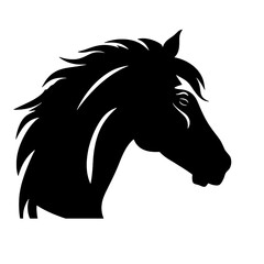 Horse head vector Silhouette 