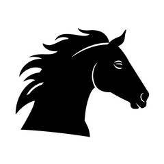 Horse head vector Silhouette 