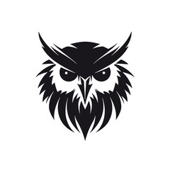 owl face Silhouette 