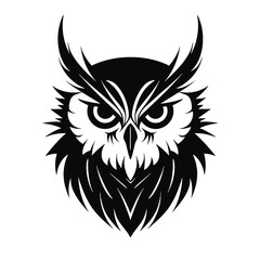 owl face Silhouette 