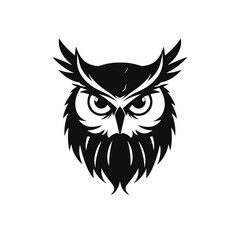owl face Silhouette 