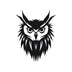 owl face Silhouette 