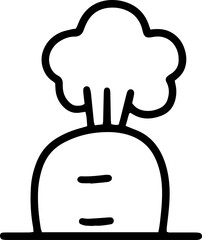 carrot outline coloring