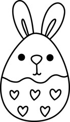 easter bunny  outline coloring