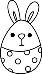 easter bunny  outline coloring