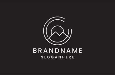 Letter mc or mountain logo template vector illustration design