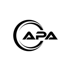 APA letter logo design in illustration. Vector logo, calligraphy designs for logo, Poster, Invitation, etc. - obrazy, fototapety, plakaty