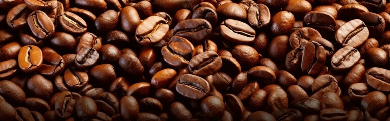 Fototapeta premium Coffee beans, a coffee bean banner