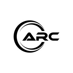 ARC letter logo design in illustration. Vector logo, calligraphy designs for logo, Poster, Invitation, etc.
