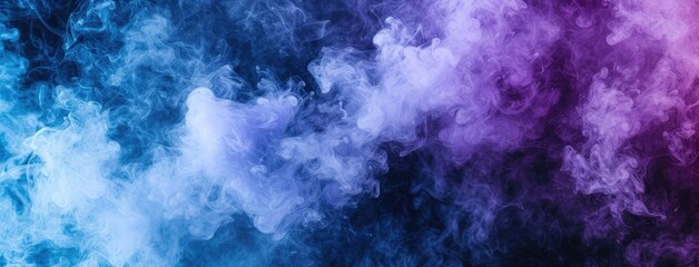 Vibrant Colored Smoke Abstract on Dark Background