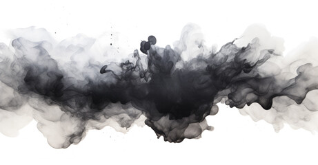 Abstract Watercolor Smoke on Transparent - obrazy, fototapety, plakaty