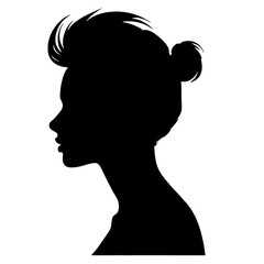 beauty girl illustration isolated on clear background,  idea for business cards, templates, web, brochure, posters, postcards, salon