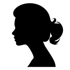 Decorative fashion girl for beauty salon design. Beautiful woman silhouette.  