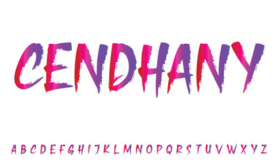  handwritten calligraphy font. Vector alphabet. Hand drawn letters