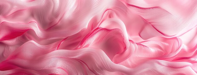 Obraz premium Luxurious Pink Silk Texture with Graceful Waves