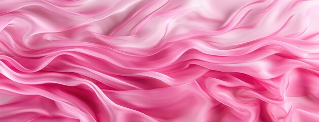 Elegant Pink Satin Fabric in Soft Waves