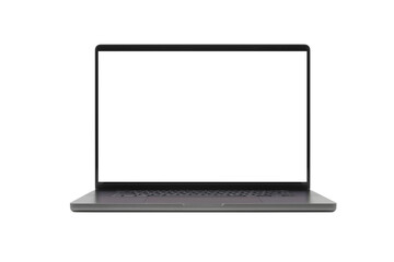 Laptop or notebook isolated on transparent background with clipping path.