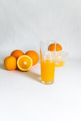 orange juice and oranges