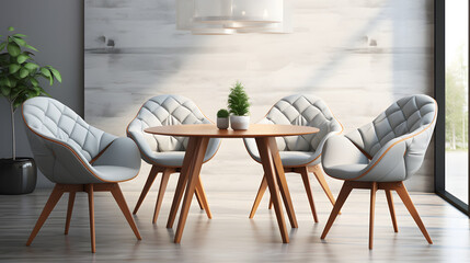 Dining Chairs 3d Rendering
