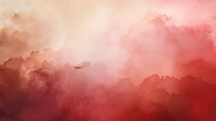 Fiery Skies: Crimson Watercolor Symphony