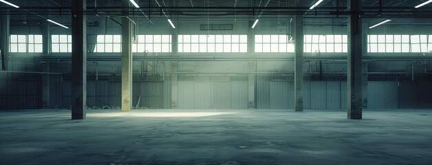 Empty Industrial Warehouse Waiting for Business