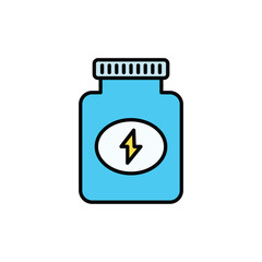 Protein icon design with white background stock illustration