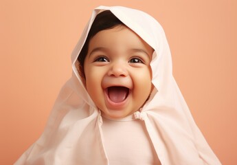 Infant Laughing and Smiling for the Camera
