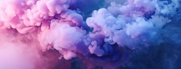 Vibrant Pink and Blue Smoke Clouds Background - obrazy, fototapety, plakaty