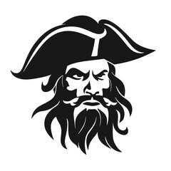 Pirate with hat  Silhouette 