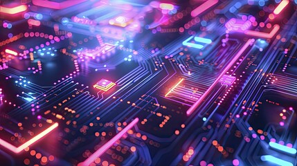 Obraz premium A vibrant image of RPA transforming public services, streamlining processes for government agencies.