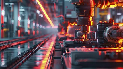 A visualization of a manufacturing AI providing rationale for production line optimizations to factory workers.