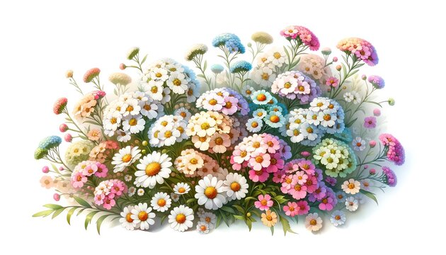 Watercolor illustration of Candytuft Flowers