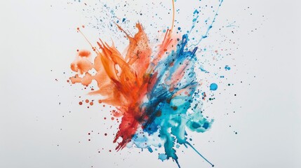 Water color splash on white background