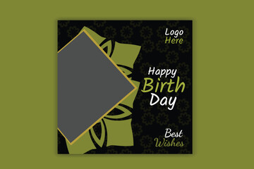birthday social media post, birthday card design, birthday banner design
