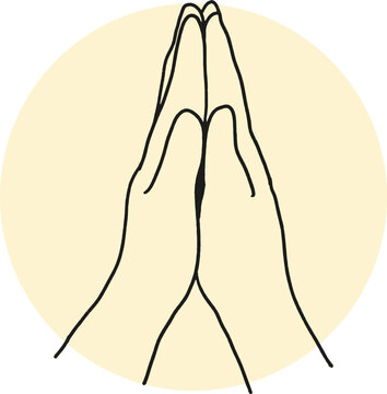 recommend clip art: Graceful Lines of Faith Praying Hands Line Art