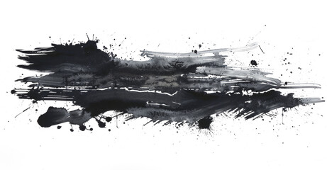 Naklejka premium Abstract Watercolor Paint Splatter on Transparency