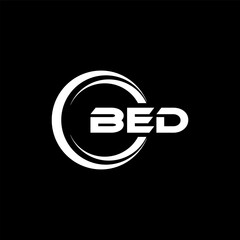BED letter logo design in illustration. Vector logo, calligraphy designs for logo, Poster, Invitation, etc.