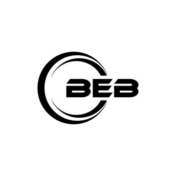 BEB letter logo design in illustration. Vector logo, calligraphy designs for logo, Poster, Invitation, etc.