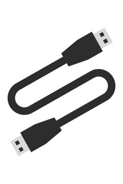 phone charging cable vector illustration